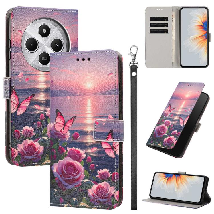Painted Pattern Vegan Leather Phone Case with Strap, For Redmi 15 5G / 4G EU 171mm, For Redmi 15C 5G / 4G Global 171mm, For Redmi A5 4G 173.3mm, For Redmi A5 4G 171.7mm/Poco C71 4G, For Redmi Note 14 4G 164.84mm, For Redmi Note 14 Pro 5G/4G            ...