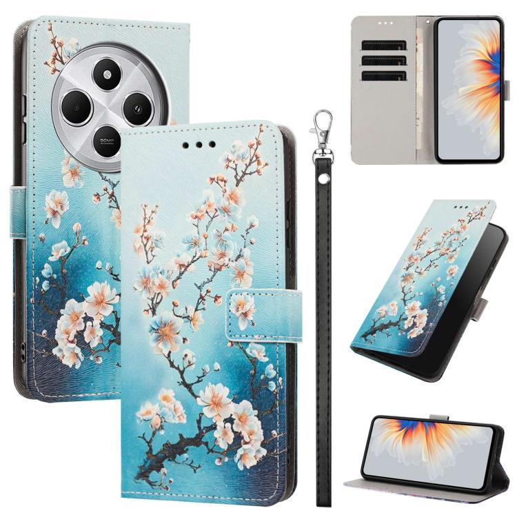 Painted Pattern Vegan Leather Phone Case with Strap, For Redmi 15 5G / 4G EU 171mm, For Redmi 15C 5G / 4G Global 171mm, For Redmi A5 4G 173.3mm, For Redmi A5 4G 171.7mm/Poco C71 4G, For Redmi Note 14 4G 164.84mm, For Redmi Note 14 Pro 5G/4G            ...