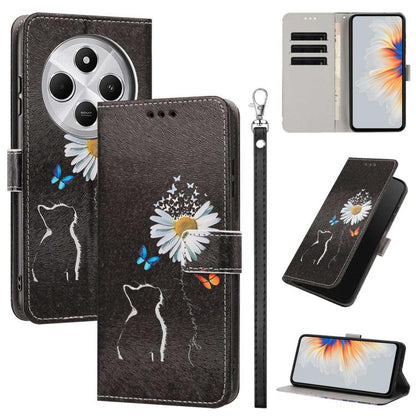 Painted Pattern Vegan Leather Phone Case with Strap, For Redmi 15 5G / 4G EU 171mm, For Redmi 15C 5G / 4G Global 171mm, For Redmi A5 4G 173.3mm, For Redmi A5 4G 171.7mm/Poco C71 4G, For Redmi Note 14 4G 164.84mm, For Redmi Note 14 Pro 5G/4G            ...