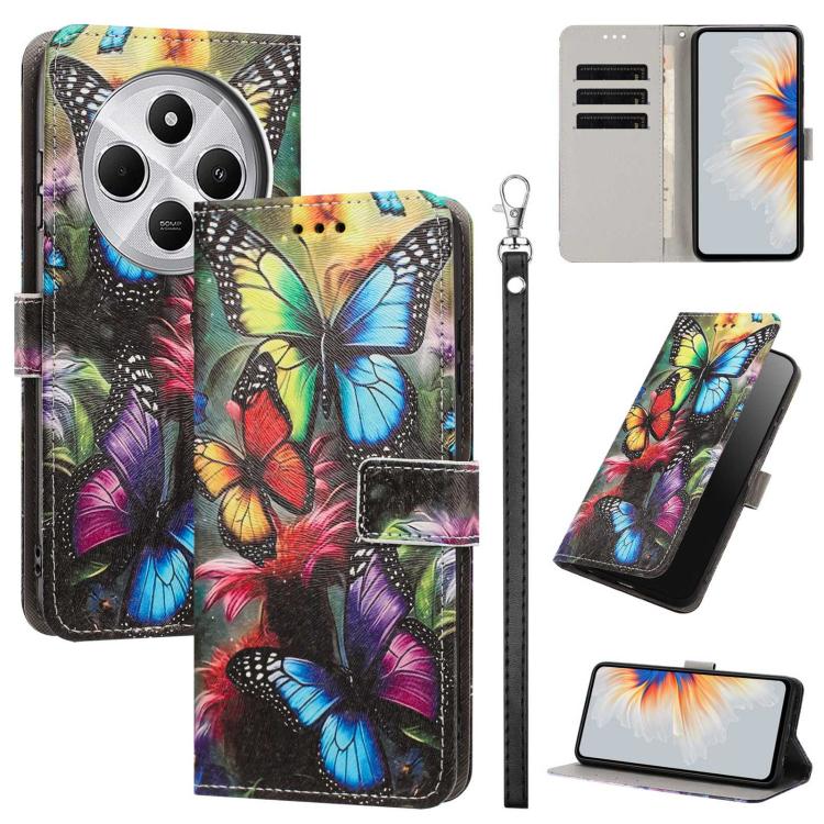 Painted Pattern Vegan Leather Phone Case with Strap, For Redmi 15 5G / 4G EU 171mm, For Redmi 15C 5G / 4G Global 171mm, For Redmi A5 4G 173.3mm, For Redmi A5 4G 171.7mm/Poco C71 4G, For Redmi Note 14 4G 164.84mm, For Redmi Note 14 Pro 5G/4G            ...