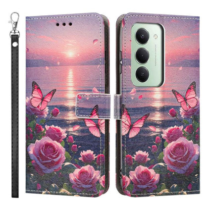 Painted Pattern Vegan Leather Phone Case with Strap, For Redmi 15 5G / 4G EU 171mm, For Redmi 15C 5G / 4G Global 171mm, For Redmi A5 4G 173.3mm, For Redmi A5 4G 171.7mm/Poco C71 4G, For Redmi Note 14 4G 164.84mm, For Redmi Note 14 Pro 5G/4G            ...
