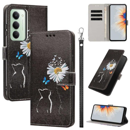 Painted Pattern Vegan Leather Phone Case with Strap, For Redmi 15a 5G Global, For Redmi A7 Pro 4G 171mm Global, For Redmi Turbo 5 Max 5G, For Redmi Turbo 5 5G/Poco X8 Pro 5G, For Redmi Note 15 Pro+ 5G Global 163.3mm, For Redmi Note 15 5G/4G Global 164m...