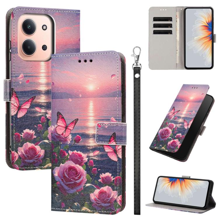 Painted Pattern Vegan Leather Phone Case with Strap, For Redmi 15a 5G Global, For Redmi A7 Pro 4G 171mm Global, For Redmi Turbo 5 Max 5G, For Redmi Turbo 5 5G/Poco X8 Pro 5G, For Redmi Note 15 Pro+ 5G Global 163.3mm, For Redmi Note 15 5G/4G Global 164m...