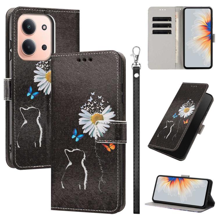 Painted Pattern Vegan Leather Phone Case with Strap, For Redmi 15a 5G Global, For Redmi A7 Pro 4G 171mm Global, For Redmi Turbo 5 Max 5G, For Redmi Turbo 5 5G/Poco X8 Pro 5G, For Redmi Note 15 Pro+ 5G Global 163.3mm, For Redmi Note 15 5G/4G Global 164m...