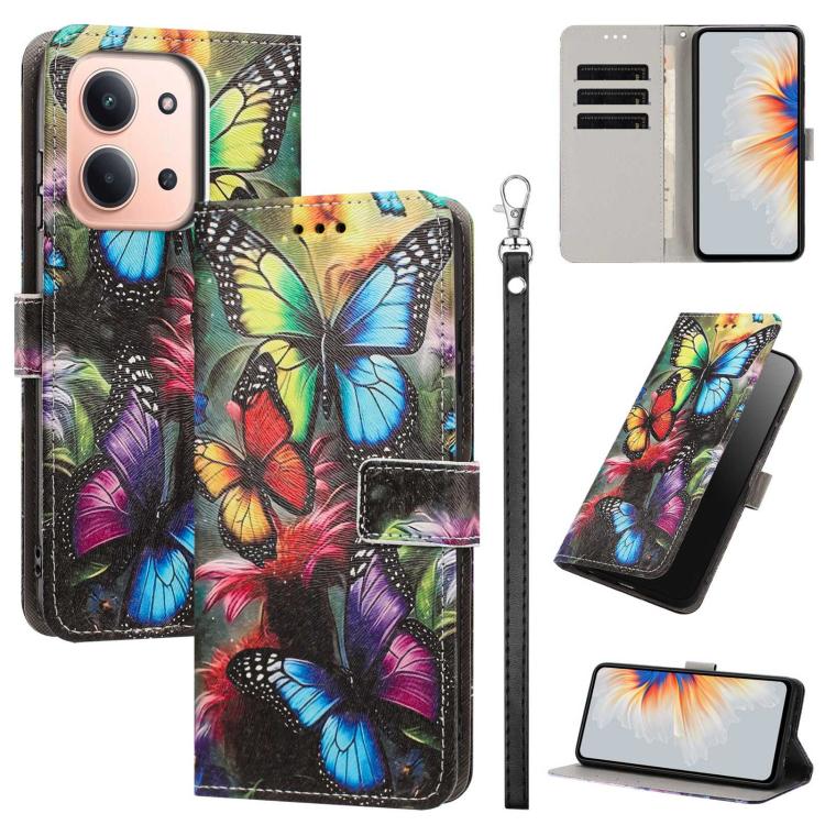 Painted Pattern Vegan Leather Phone Case with Strap, For Redmi 15a 5G Global, For Redmi A7 Pro 4G 171mm Global, For Redmi Turbo 5 Max 5G, For Redmi Turbo 5 5G/Poco X8 Pro 5G, For Redmi Note 15 Pro+ 5G Global 163.3mm, For Redmi Note 15 5G/4G Global 164m...