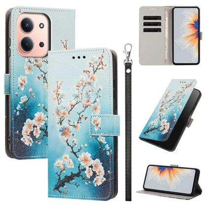 Painted Pattern Vegan Leather Phone Case with Strap, For Redmi 15 5G / 4G EU 171mm, For Redmi 15C 5G / 4G Global 171mm, For Redmi A5 4G 173.3mm, For Redmi A5 4G 171.7mm/Poco C71 4G, For Redmi Note 14 4G 164.84mm, For Redmi Note 14 Pro 5G/4G            ...