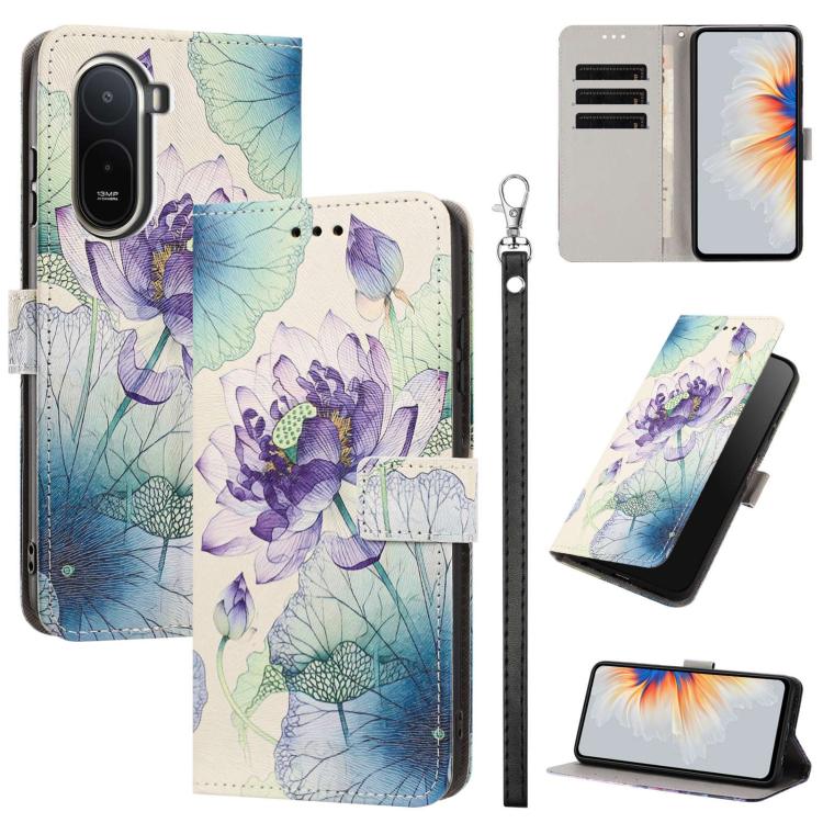 Painted Pattern Vegan Leather Phone Case with Strap, For Redmi 15a 5G Global, For Redmi A7 Pro 4G 171mm Global, For Redmi Turbo 5 Max 5G, For Redmi Turbo 5 5G/Poco X8 Pro 5G, For Redmi Note 15 Pro+ 5G Global 163.3mm, For Redmi Note 15 5G/4G Global 164m...