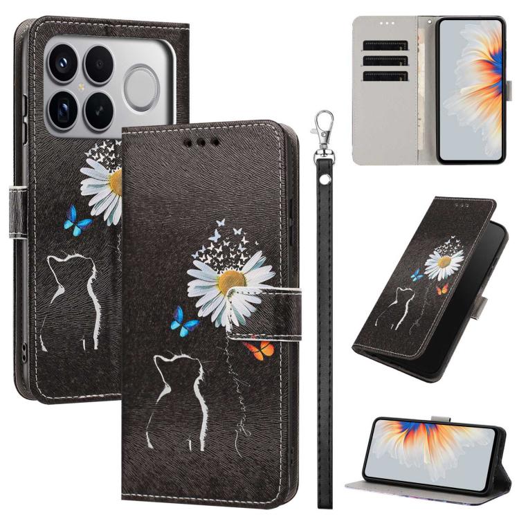 Painted Pattern Vegan Leather Phone Case with Strap, For Redmi 15a 5G Global, For Redmi A7 Pro 4G 171mm Global, For Redmi Turbo 5 Max 5G, For Redmi Turbo 5 5G/Poco X8 Pro 5G, For Redmi Note 15 Pro+ 5G Global 163.3mm, For Redmi Note 15 5G/4G Global 164m...