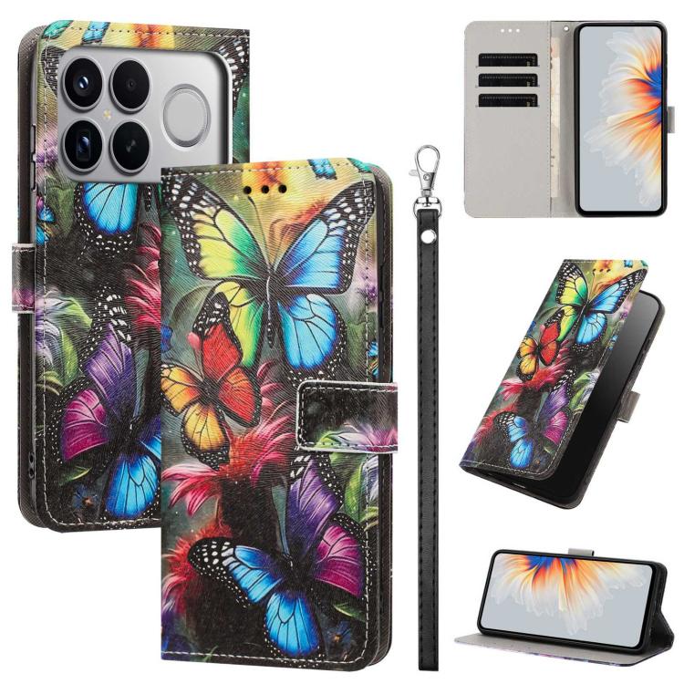 Painted Pattern Vegan Leather Phone Case with Strap, For Redmi 15a 5G Global, For Redmi A7 Pro 4G 171mm Global, For Redmi Turbo 5 Max 5G, For Redmi Turbo 5 5G/Poco X8 Pro 5G, For Redmi Note 15 Pro+ 5G Global 163.3mm, For Redmi Note 15 5G/4G Global 164m...