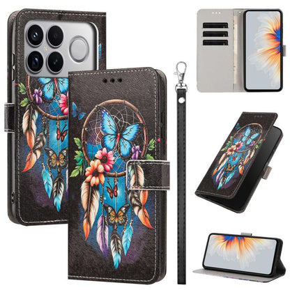 Painted Pattern Vegan Leather Phone Case with Strap, For Redmi 15a 5G Global, For Redmi A7 Pro 4G 171mm Global, For Redmi Turbo 5 Max 5G, For Redmi Turbo 5 5G/Poco X8 Pro 5G, For Redmi Note 15 Pro+ 5G Global 163.3mm, For Redmi Note 15 5G/4G Global 164m...