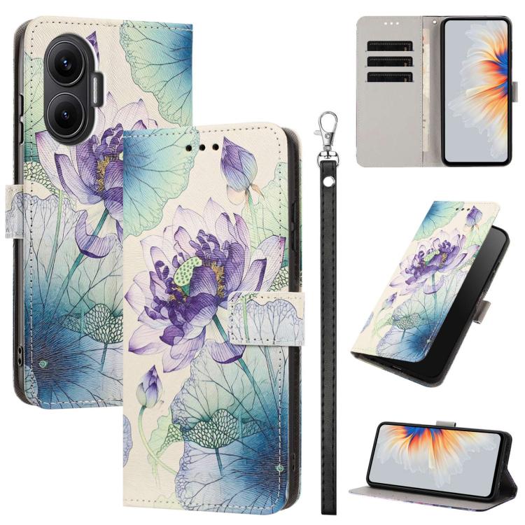 Painted Pattern Vegan Leather Phone Case with Strap, For Redmi 15 5G / 4G EU 171mm, For Redmi 15C 5G / 4G Global 171mm, For Redmi A5 4G 173.3mm, For Redmi A5 4G 171.7mm/Poco C71 4G, For Redmi Note 14 4G 164.84mm, For Redmi Note 14 Pro 5G/4G            ...
