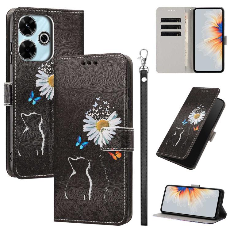 Painted Pattern Vegan Leather Phone Case with Strap, For Redmi 15 5G / 4G EU 171mm, For Redmi 15C 5G / 4G Global 171mm, For Redmi A5 4G 173.3mm, For Redmi A5 4G 171.7mm/Poco C71 4G, For Redmi Note 14 4G 164.84mm, For Redmi Note 14 Pro 5G/4G            ...