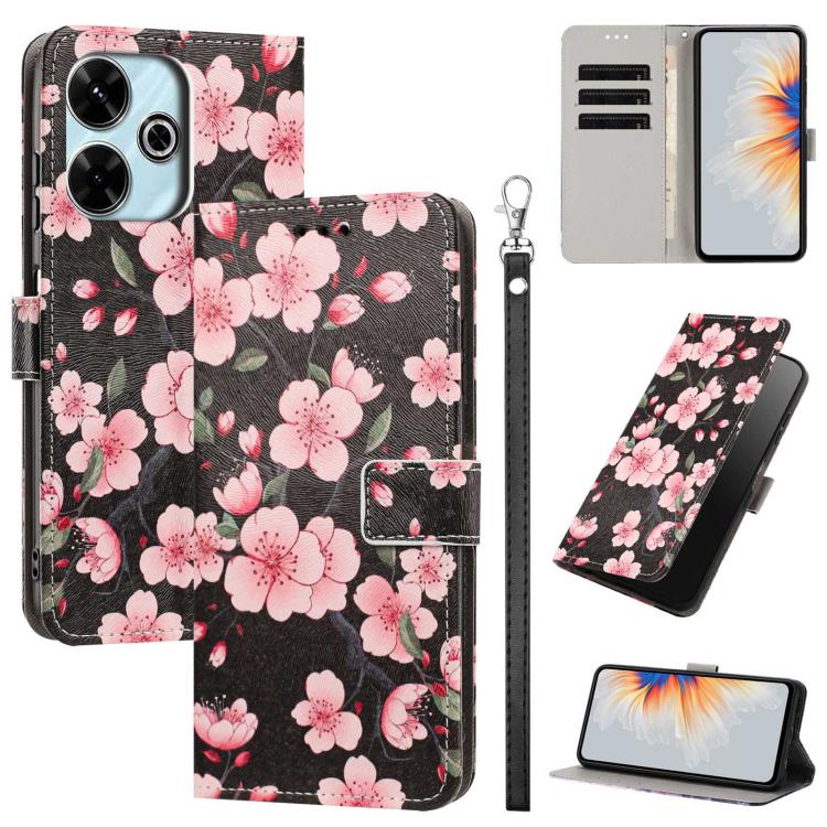 Painted Pattern Vegan Leather Phone Case with Strap, For Redmi 15 5G / 4G EU 171mm, For Redmi 15C 5G / 4G Global 171mm, For Redmi A5 4G 173.3mm, For Redmi A5 4G 171.7mm/Poco C71 4G, For Redmi Note 14 4G 164.84mm, For Redmi Note 14 Pro 5G/4G            ...