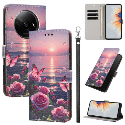Painted Pattern Vegan Leather Phone Case with Strap, For Redmi A3 4G Global/A3X, For Redmi Turbo 3/Poco F6, For Redmi K70 Pro / K70, For Redmi Note 13 Pro 4G Global, For Redmi Note 13 4G Global, For Redmi K70E/Poco X6 Pro, For Redmi Note 13 5G Global  ...