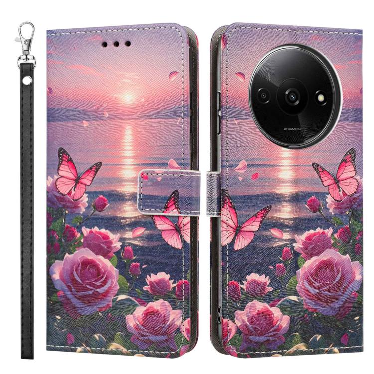 Painted Pattern Vegan Leather Phone Case with Strap, For Redmi A3 4G Global/A3X, For Redmi Turbo 3/Poco F6, For Redmi K70 Pro / K70, For Redmi Note 13 Pro 4G Global, For Redmi Note 13 4G Global, For Redmi K70E/Poco X6 Pro, For Redmi Note 13 5G Global  ...