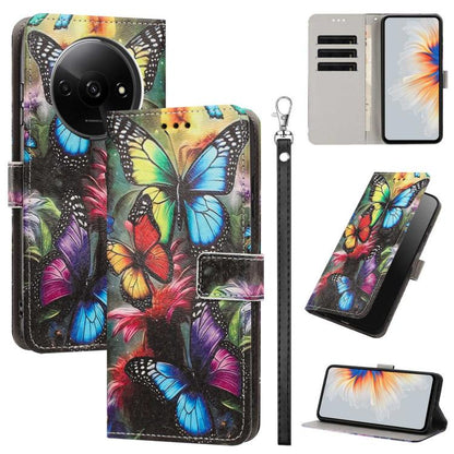 Painted Pattern Vegan Leather Phone Case with Strap, For Redmi A3 4G Global/A3X, For Redmi Turbo 3/Poco F6, For Redmi K70 Pro / K70, For Redmi Note 13 Pro 4G Global, For Redmi Note 13 4G Global, For Redmi K70E/Poco X6 Pro, For Redmi Note 13 5G Global  ...