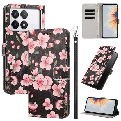 Painted Pattern Vegan Leather Phone Case with Strap, For Redmi A3 4G Global/A3X, For Redmi Turbo 3/Poco F6, For Redmi K70 Pro / K70, For Redmi Note 13 Pro 4G Global, For Redmi Note 13 4G Global, For Redmi K70E/Poco X6 Pro, For Redmi Note 13 5G Global  ...