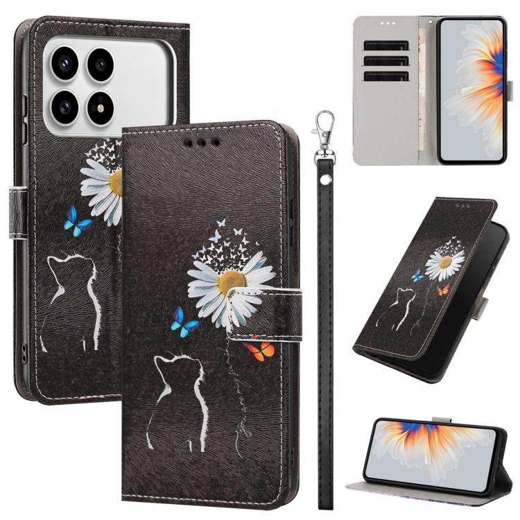 Painted Pattern Vegan Leather Phone Case with Strap, For Redmi 15a 5G Global, For Redmi A7 Pro 4G 171mm Global, For Redmi Turbo 5 Max 5G, For Redmi Turbo 5 5G/Poco X8 Pro 5G, For Redmi Note 15 Pro+ 5G Global 163.3mm, For Redmi Note 15 5G/4G Global 164m...