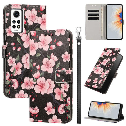 Painted Pattern Vegan Leather Phone Case with Strap, For Redmi Note 12 Turbo/Poco F5, For Redmi Note 12s 4G Global, For Redmi Note 12 Pro 4G, For Redmi Note 12 4G Global, For Redmi 12C/11A 4G Global, For Redmi Note 12 Pro+ Global                       ...