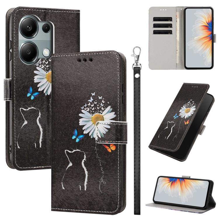 Painted Pattern Vegan Leather Phone Case with Strap, For Redmi A3 4G Global/A3X, For Redmi Turbo 3/Poco F6, For Redmi K70 Pro / K70, For Redmi Note 13 Pro 4G Global, For Redmi Note 13 4G Global, For Redmi K70E/Poco X6 Pro, For Redmi Note 13 5G Global  ...