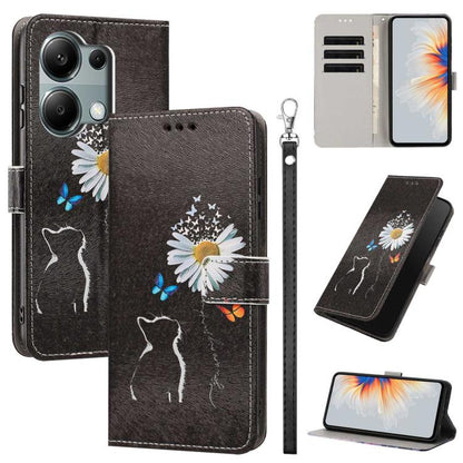 Painted Pattern Vegan Leather Phone Case with Strap, For Redmi A3 4G Global/A3X, For Redmi Turbo 3/Poco F6, For Redmi K70 Pro / K70, For Redmi Note 13 Pro 4G Global, For Redmi Note 13 4G Global, For Redmi K70E/Poco X6 Pro, For Redmi Note 13 5G Global  ...