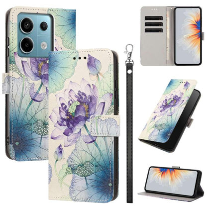 Painted Pattern Vegan Leather Phone Case with Strap, For Redmi A3 4G Global/A3X, For Redmi Turbo 3/Poco F6, For Redmi K70 Pro / K70, For Redmi Note 13 Pro 4G Global, For Redmi Note 13 4G Global, For Redmi K70E/Poco X6 Pro, For Redmi Note 13 5G Global  ...