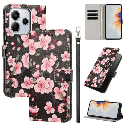 Painted Pattern Vegan Leather Phone Case with Strap, For Redmi 15 5G / 4G EU 171mm, For Redmi 15C 5G / 4G Global 171mm, For Redmi A5 4G 173.3mm, For Redmi A5 4G 171.7mm/Poco C71 4G, For Redmi Note 14 4G 164.84mm, For Redmi Note 14 Pro 5G/4G            ...