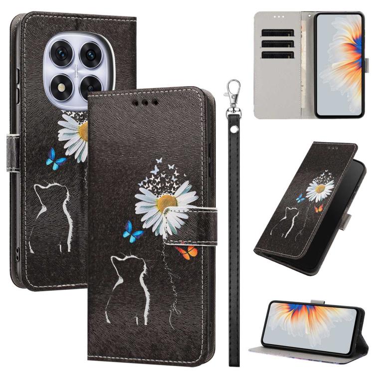 Painted Pattern Vegan Leather Phone Case with Strap, For Redmi 15 5G / 4G EU 171mm, For Redmi 15C 5G / 4G Global 171mm, For Redmi A5 4G 173.3mm, For Redmi A5 4G 171.7mm/Poco C71 4G, For Redmi Note 14 4G 164.84mm, For Redmi Note 14 Pro 5G/4G            ...