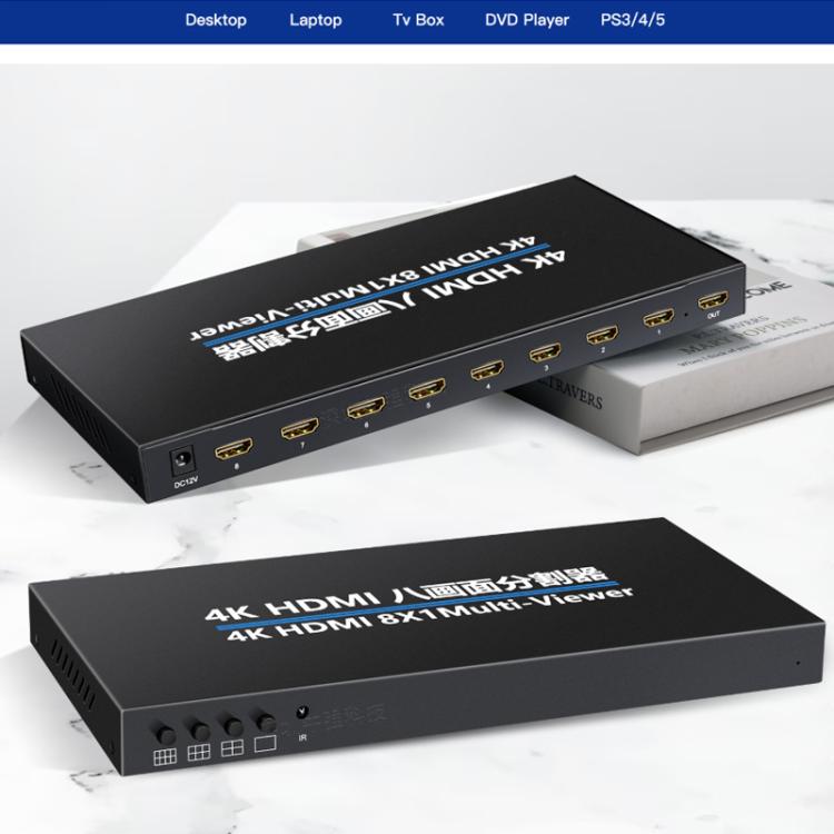 NK-M618 4K HDMI 8x1 8-way Screen Splitter Switch, NK-M618