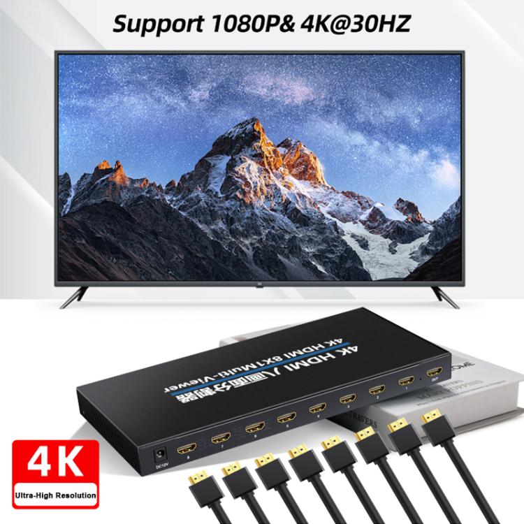 NK-M618 4K HDMI 8x1 8-way Screen Splitter Switch, NK-M618