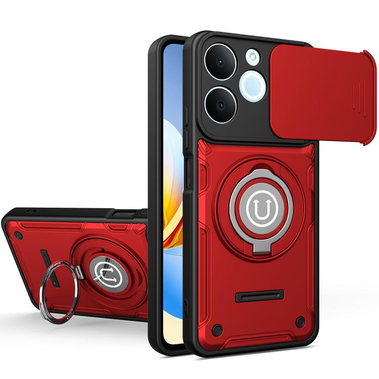 Sliding Camshield Holder Magnetic Phone Case, For Realme C100 4G / C100x / C100i 4G, For Realme C71 India / Note 70 4G, For Realme 15x 5G India / C85 5G, For Realme 15T 5G, For Realme 15 5G / 15 Pro 5G, For Realme C61 / C63 4G