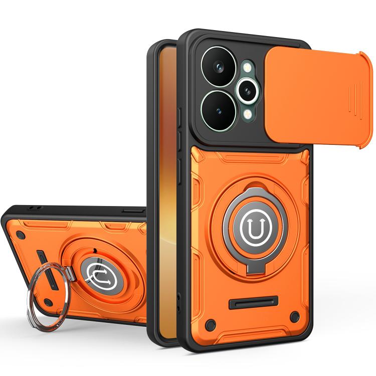 Sliding Camshield Holder Magnetic Phone Case, For Realme C100 4G / C100x / C100i 4G, For Realme C71 India / Note 70 4G, For Realme 15x 5G India / C85 5G, For Realme 15T 5G, For Realme 15 5G / 15 Pro 5G, For Realme C61 / C63 4G