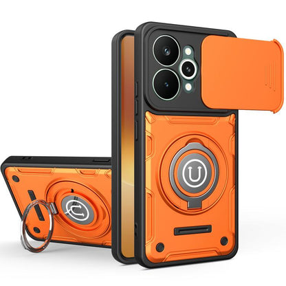 Sliding Camshield Holder Magnetic Phone Case, For Realme C100 4G / C100x / C100i 4G, For Realme C71 India / Note 70 4G, For Realme 15x 5G India / C85 5G, For Realme 15T 5G, For Realme 15 5G / 15 Pro 5G, For Realme C61 / C63 4G