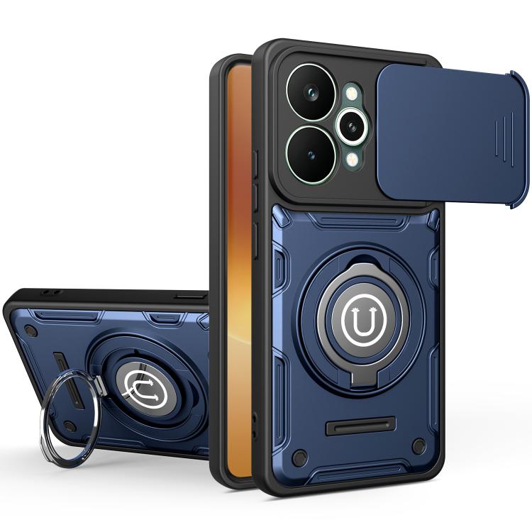 Sliding Camshield Holder Magnetic Phone Case, For Realme C100 4G / C100x / C100i 4G, For Realme C71 India / Note 70 4G, For Realme 15x 5G India / C85 5G, For Realme 15T 5G, For Realme 15 5G / 15 Pro 5G, For Realme C61 / C63 4G
