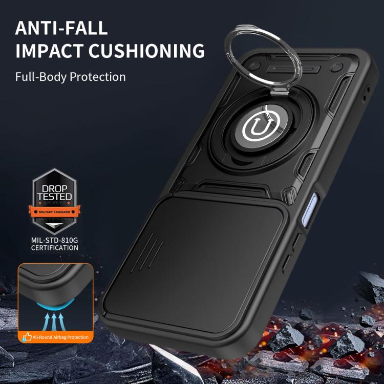 Sliding Camshield Holder Magnetic Phone Case, For Realme C100 4G / C100x / C100i 4G, For Realme 16 Pro+ 5G, For Realme 16 Pro 5G, For Realme C71 India / Note 70 4G, For Realme 15x 5G India / C85 5G, For Realme 15T 5G, For Realme 15 5G / 15 Pro 5G      ...