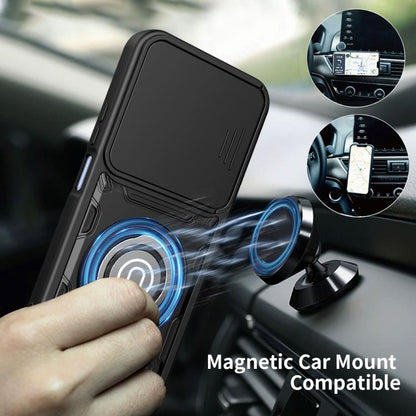 Sliding Camshield Holder Magnetic Phone Case, For Realme C100 4G / C100x / C100i 4G, For Realme C71 India / Note 70 4G, For Realme 15x 5G India / C85 5G, For Realme 15T 5G, For Realme 15 5G / 15 Pro 5G, For Realme C61 / C63 4G