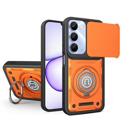 Sliding Camshield Holder Magnetic Phone Case, For Realme C100 4G / C100x / C100i 4G, For Realme 16 Pro+ 5G, For Realme 16 Pro 5G, For Realme C71 India / Note 70 4G, For Realme 15x 5G India / C85 5G, For Realme 15T 5G, For Realme 15 5G / 15 Pro 5G      ...