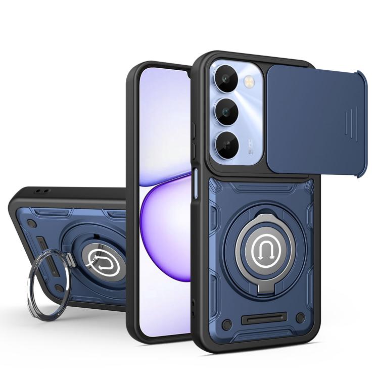 Sliding Camshield Holder Magnetic Phone Case, For Realme C100 4G / C100x / C100i 4G, For Realme 16 Pro+ 5G, For Realme 16 Pro 5G, For Realme C71 India / Note 70 4G, For Realme 15x 5G India / C85 5G, For Realme 15T 5G, For Realme 15 5G / 15 Pro 5G      ...