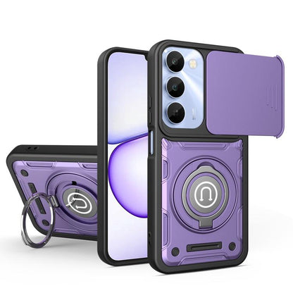 Sliding Camshield Holder Magnetic Phone Case, For Realme C100 4G / C100x / C100i 4G, For Realme C71 India / Note 70 4G, For Realme 15x 5G India / C85 5G, For Realme 15T 5G, For Realme 15 5G / 15 Pro 5G, For Realme C61 / C63 4G
