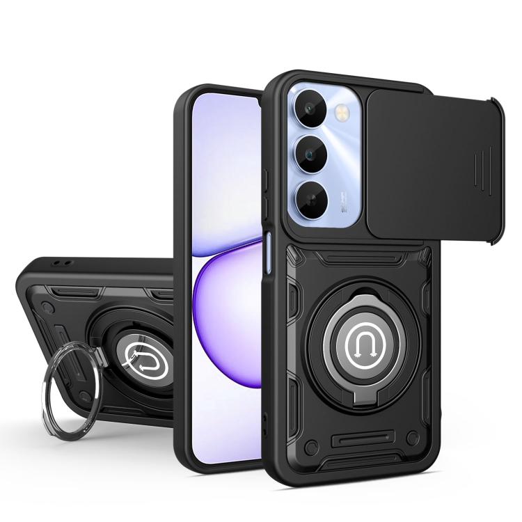 Sliding Camshield Holder Magnetic Phone Case, For Realme C100 4G / C100x / C100i 4G, For Realme 16 Pro+ 5G, For Realme 16 Pro 5G, For Realme C71 India / Note 70 4G, For Realme 15x 5G India / C85 5G, For Realme 15T 5G, For Realme 15 5G / 15 Pro 5G      ...
