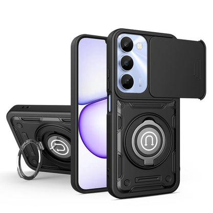 Sliding Camshield Holder Magnetic Phone Case, For Realme C100 4G / C100x / C100i 4G, For Realme 16 Pro+ 5G, For Realme 16 Pro 5G, For Realme C71 India / Note 70 4G, For Realme 15x 5G India / C85 5G, For Realme 15T 5G, For Realme 15 5G / 15 Pro 5G      ...
