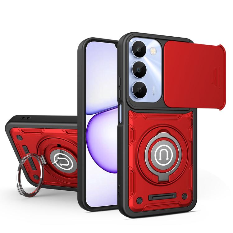 Sliding Camshield Holder Magnetic Phone Case, For Realme C100 4G / C100x / C100i 4G, For Realme 16 Pro+ 5G, For Realme 16 Pro 5G, For Realme C71 India / Note 70 4G, For Realme 15x 5G India / C85 5G, For Realme 15T 5G, For Realme 15 5G / 15 Pro 5G      ...