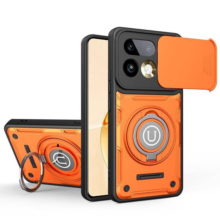 Sliding Camshield Holder Magnetic Phone Case, For Realme C100 4G / C100x / C100i 4G, For Realme 16 Pro+ 5G, For Realme 16 Pro 5G, For Realme C71 India / Note 70 4G, For Realme 15x 5G India / C85 5G, For Realme 15T 5G, For Realme 15 5G / 15 Pro 5G      ...