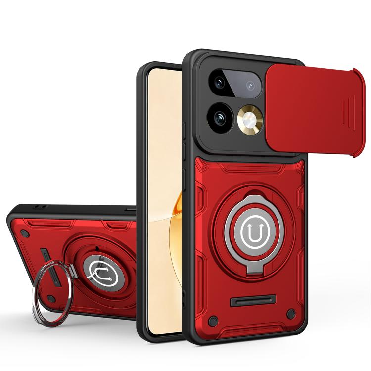 Sliding Camshield Holder Magnetic Phone Case, For Realme C100 4G / C100x / C100i 4G, For Realme 16 Pro+ 5G, For Realme 16 Pro 5G, For Realme C71 India / Note 70 4G, For Realme 15x 5G India / C85 5G, For Realme 15T 5G, For Realme 15 5G / 15 Pro 5G      ...