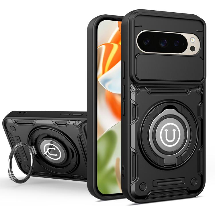 Sliding Camshield Holder Magnetic Phone Case, For Google Pixel 10 Pro XL 5G Global, For Google Pixel 10 / 10 Pro 5G Global, For Google Pixel 9 / 9 Pro