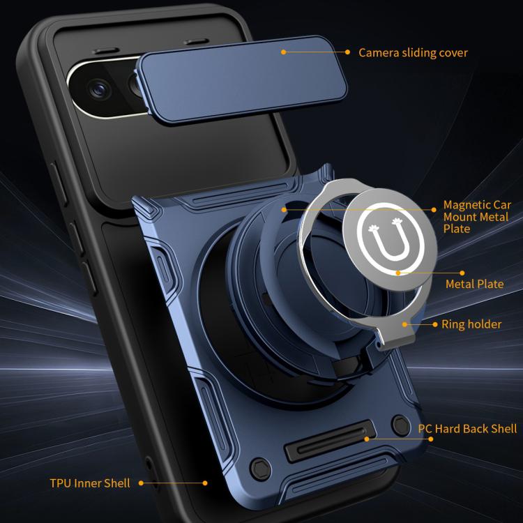 Sliding Camshield Holder Magnetic Phone Case, For Google Pixel 10 Pro XL 5G Global, For Google Pixel 10 / 10 Pro 5G Global, For Google Pixel 9 / 9 Pro