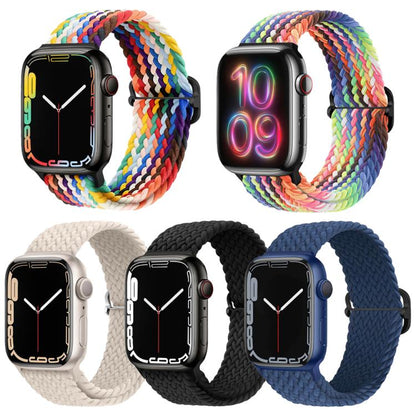 5er Pack xDfind Schiebeschnalle Nylon geflochtenes Uhrenarmband, für Apple Watch 42 / 44 / 45 / 46 / 49mm, für Apple Watch 38 / 40 / 41 / S11 42mm