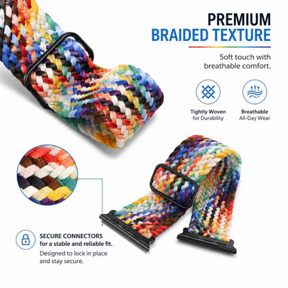 5er Pack xDfind Schiebeschnalle Nylon geflochtenes Uhrenarmband, für Apple Watch 42 / 44 / 45 / 46 / 49mm, für Apple Watch 38 / 40 / 41 / S11 42mm