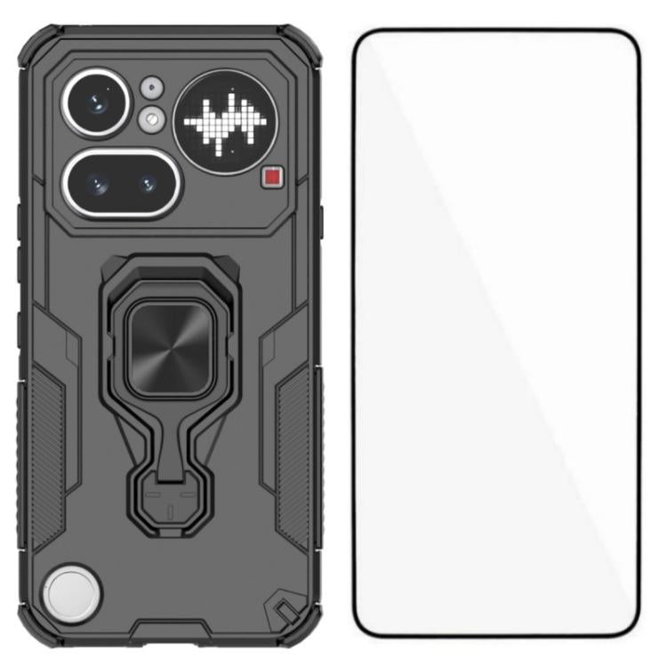 WANLONFENG Metal Kickstand Phone Case with Screen Protector, For Nothing Phone 4a Pro