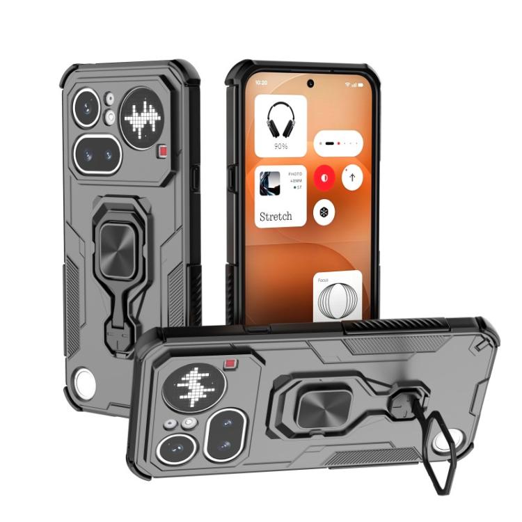 WANLONFENG Metal Kickstand Phone Case with Screen Protector, For Nothing Phone 4a Pro